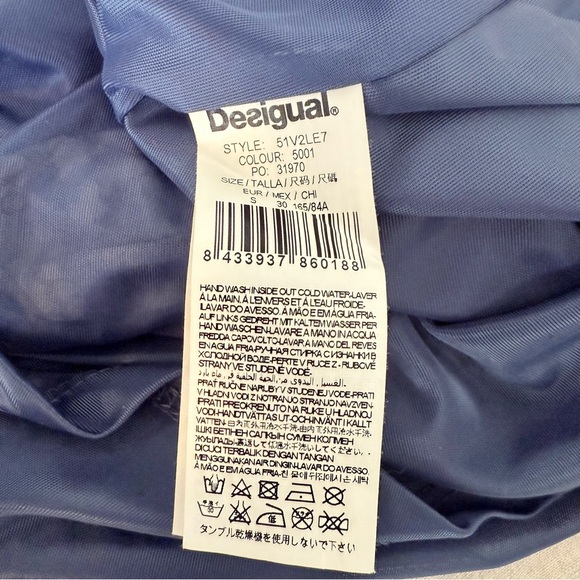 Vintage Desigual by Christian LaCroix V-neck Surplice Mini Dress Sz S - Picture 6 of 10